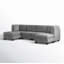 Canapé modulaire en polyester 34,50 x 120,00 x 60,00 po, aménagement personnalisé et coussins amovibles, canapé rembourré en polyester avec pieds en plastique gris foncé pour le salon-1472346026