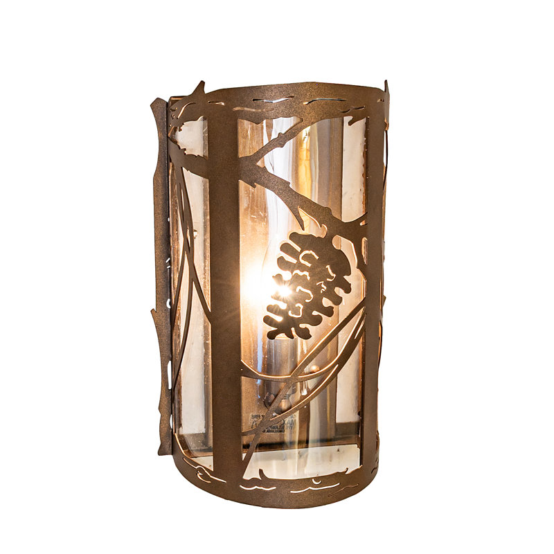 8" Wide Whispering Pines Left Wall Sconce