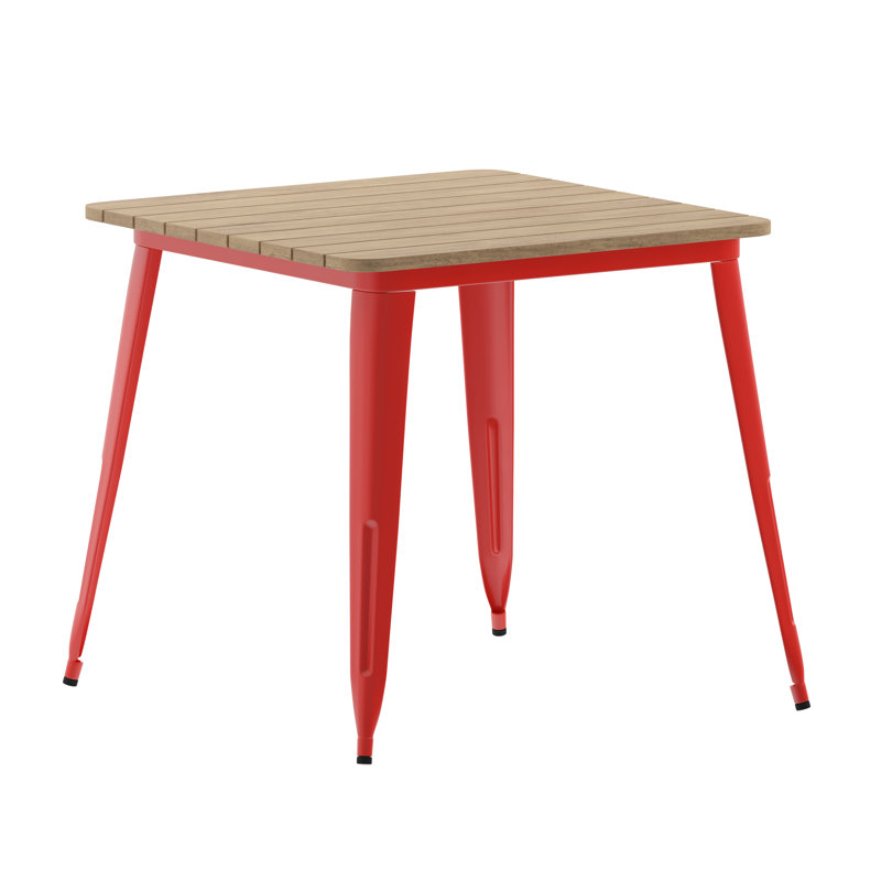 Table de restaurant commerciale intérieure / extérieure en polyester Harewood, L 31,5 po x L 31,5 po