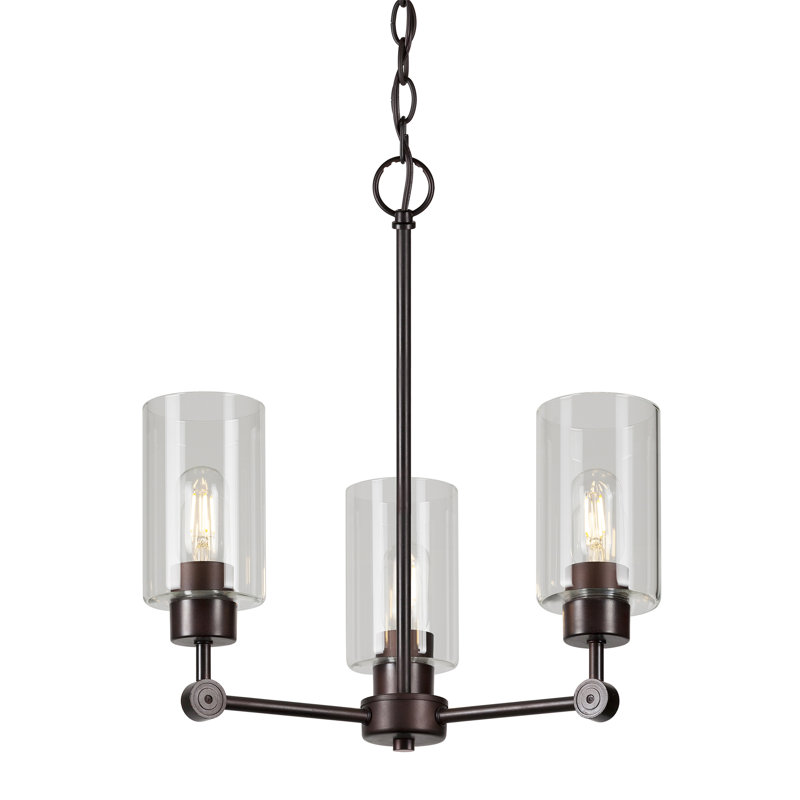 Lustre unique/à niveaux 3 lumières Afiya, Bronze antique