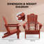 Ensemble de 2 chaises Adirondack en plastique PEHD résistant aux intempéries Devito (ensemble de 2)-943192974-965018950