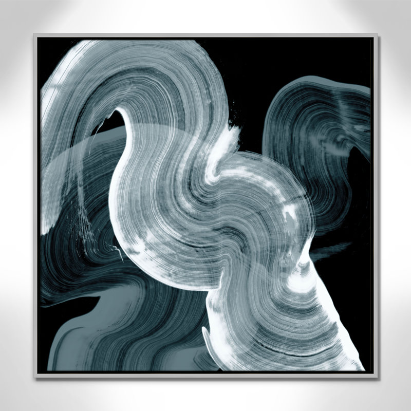 «Swirl II Print» par Casa Fine Arts, Argent, H 31,5 po x l 31,5 po