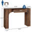 Console de 119 cm de long avec tiroir, table d'entrée étroite, noyer