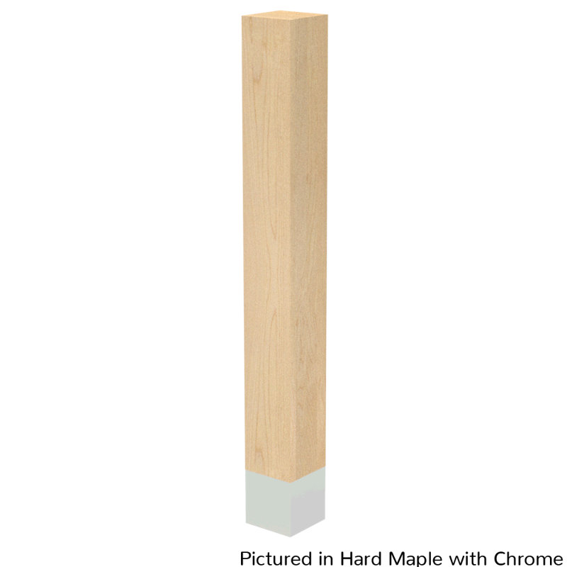 Hakan Table Leg, 35.25" H x 4" W x 4" D, Chrome