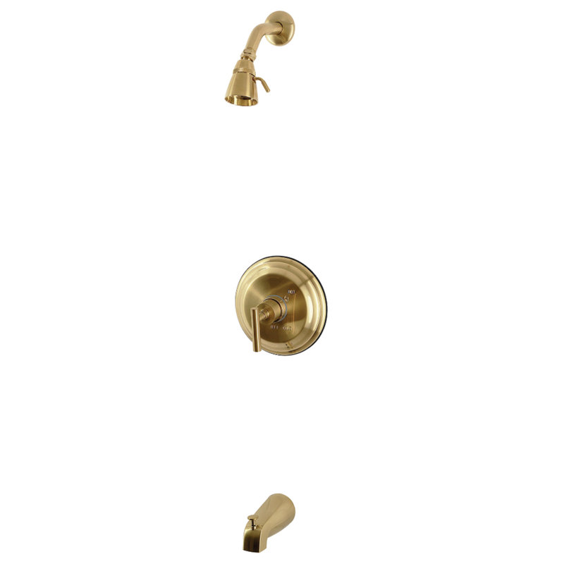 Kingston Brass Manhattan Single-Handle Pressure Balanced Tub and Shower Faucet, Polished Chrome