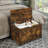 Storage Chest,Storage Bench,Retro Toy Box Organizer ,Entryway Storage Bench With 2 Hinges,Easy Assembly,Rustic Brown