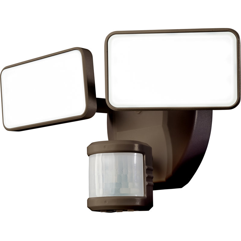 Projecteur extérieur de sécurité à DEL de 17 watts avec détecteur de mouvement Kimimela, Bronze