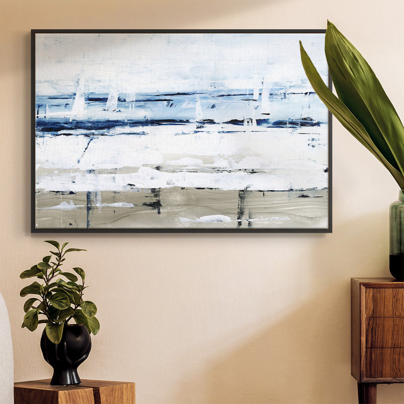 Toile encadrée de qualité supérieure Sea Gaze II - prête à être accrochée, H 25 po x l 37 po x P 2 po