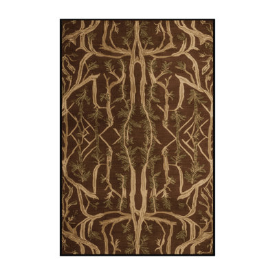 Machine Washable Turkish Brown Area Rug