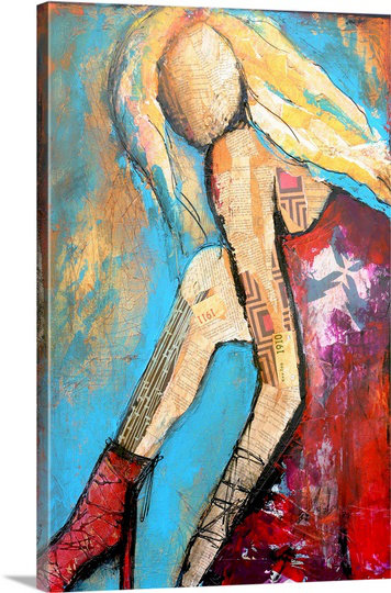«Ocilla Lookout Girl» par Erin Ashley, reproduction d'art sur toile, H 48 po x l 32 po x P 1,25 po