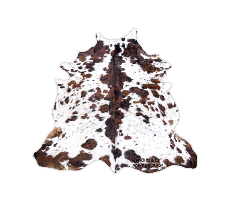 Tapis blanc/brun zone vache Briggs, Nouveauté 7 pi x 8 pi