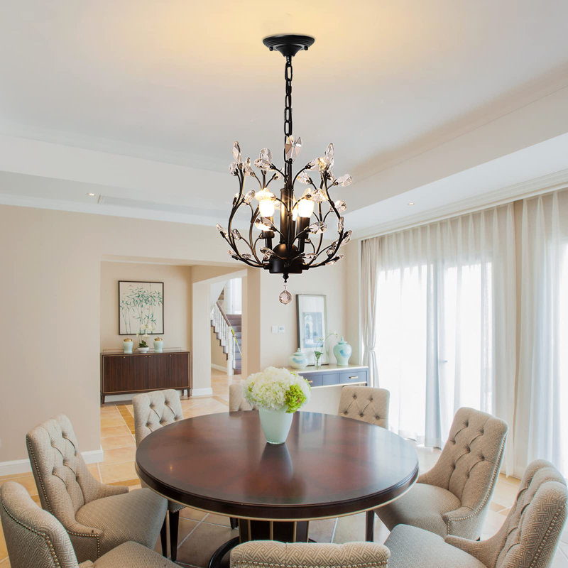 Nevis 3 - Light Unique/Statement Chandelier, Black