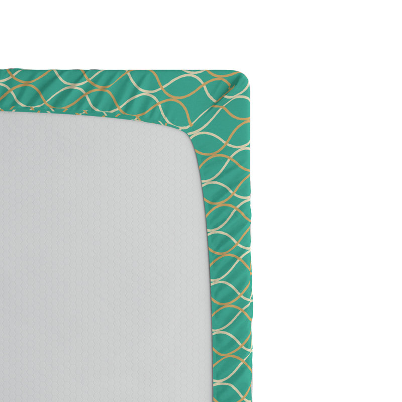 Microfiber Geometric Fitted Sheet, Twin XL Fitted Sheet