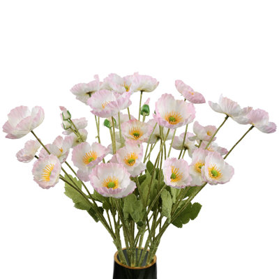 10 Pcs Artificial Poppy Flowers Silk Faux Poppy Flower Artificial Flowers For Wedding Party Table Centerpiece Arrangement