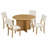 5-Piece Round Dining Table Set Pedestal Kitchen Table Set-115299735