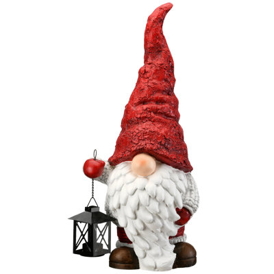 Figurine bougeoir gnome barbu