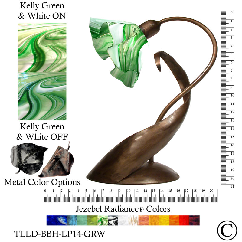 Dale Arched Lamp, Grass Green, Brown