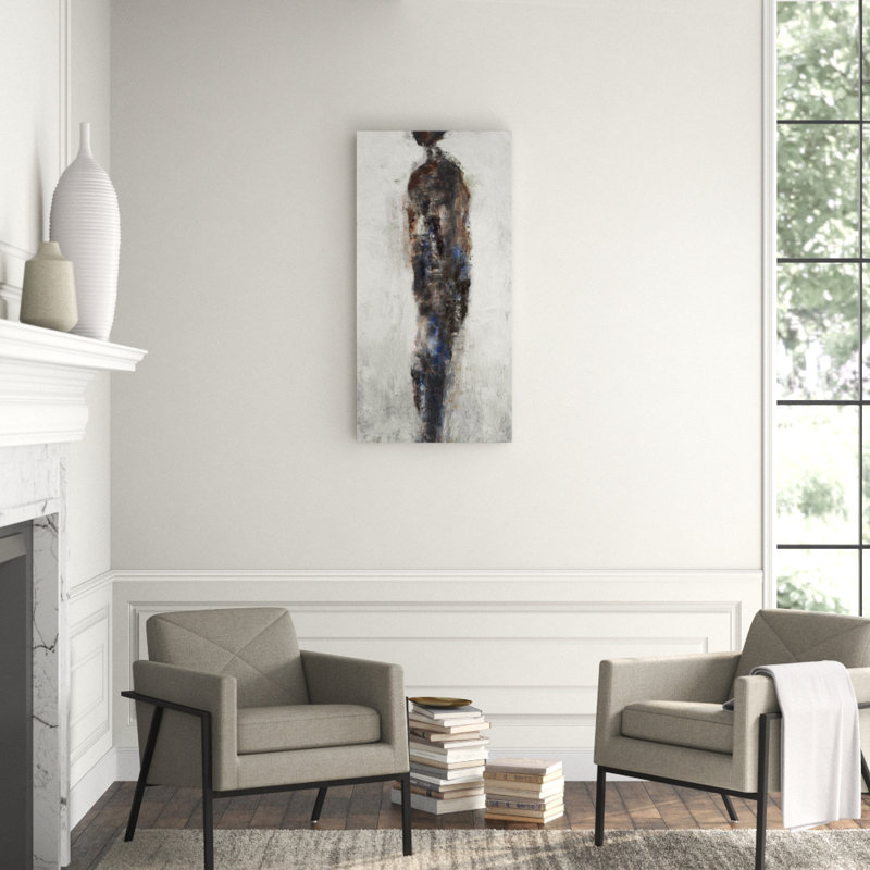 «Me» par Samuel Kane - Peinture, H 48 po x l 24 po x P 1,5 po, Gel coupé au couteau