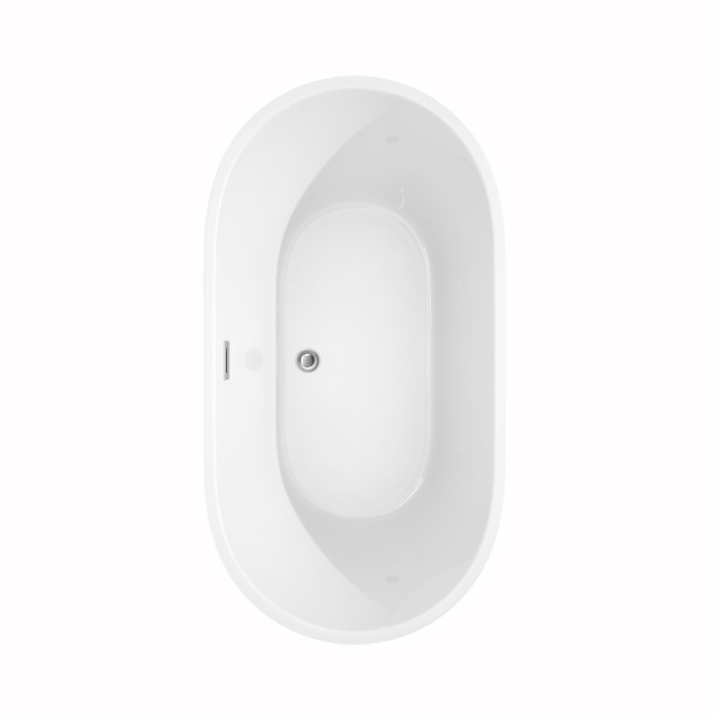 Carissa 60'' White Freestanding Acrylic Bathtub