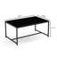 Table basse en verre trempé avec pieds en métal