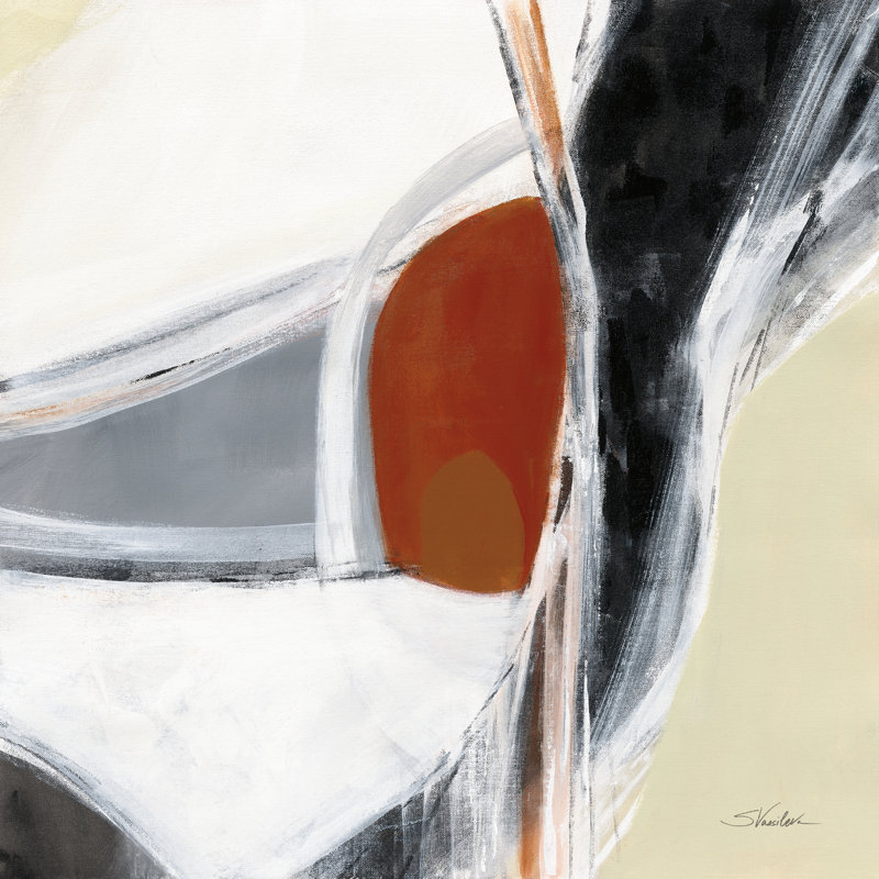 «Terracotta Knot» par Silvia Vassileva - Peinture, H 12 po x l 12 po, Toile tendue
