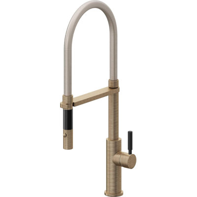 Corsano Contemporary Culinary Pull-Out Kitchen Button Sprayer with BST Series Handle