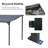Galvanized Steel Patio Pergola Wall-mounted With Sloping Roof-121411590