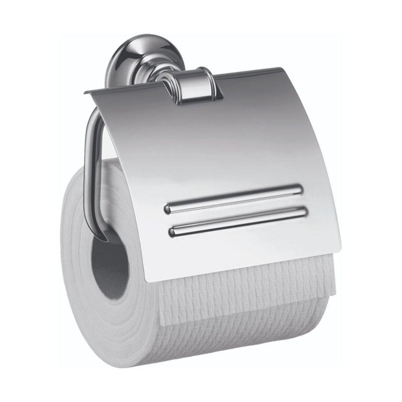 AXOR Montreux Toilet Paper Holder with Cover, Chrome