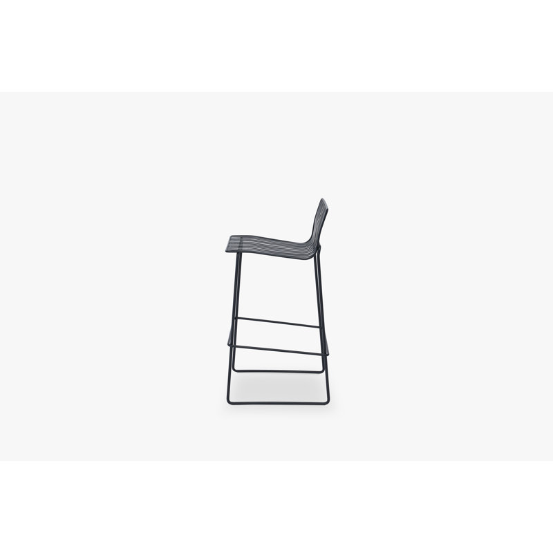 Ariss Counter Stool with Metal Frame, Black