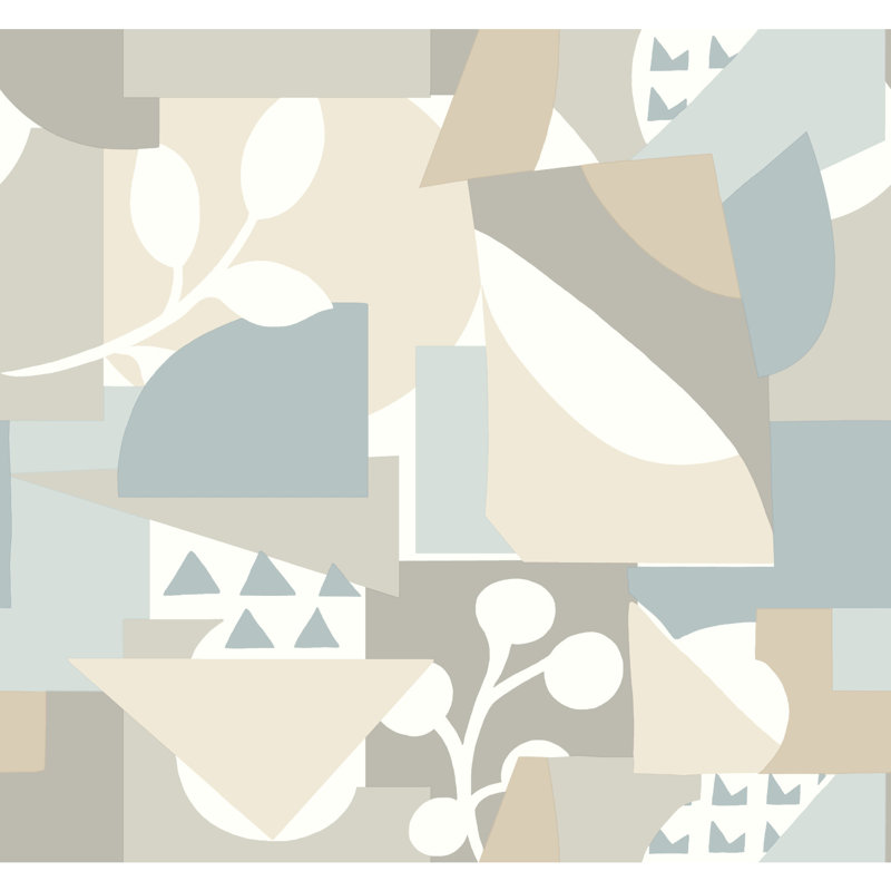 Geometric Wallpaper Roll, Sky Blue