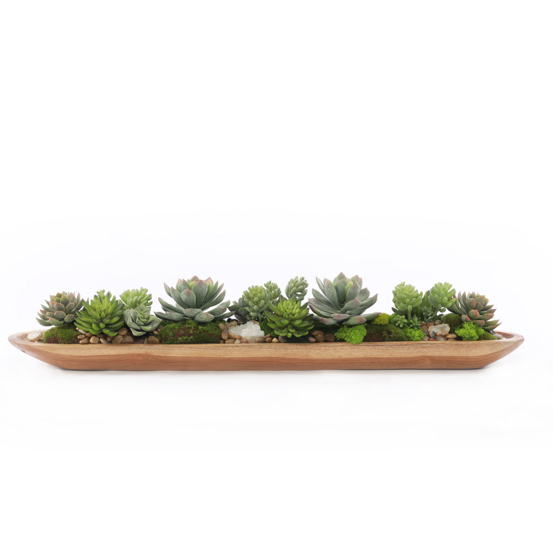 7" Artificial Succulent in Ship Bowl