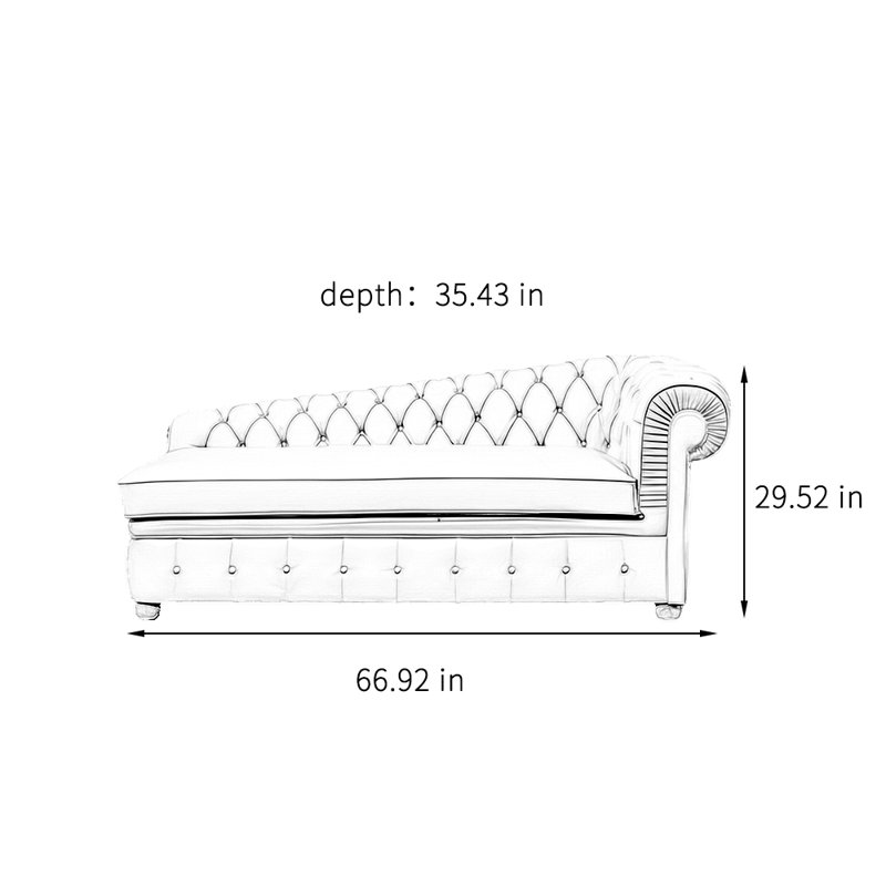 Chaise longue de loisir Neoclassical Home, Orienté à droite, Orangé, Argent argent