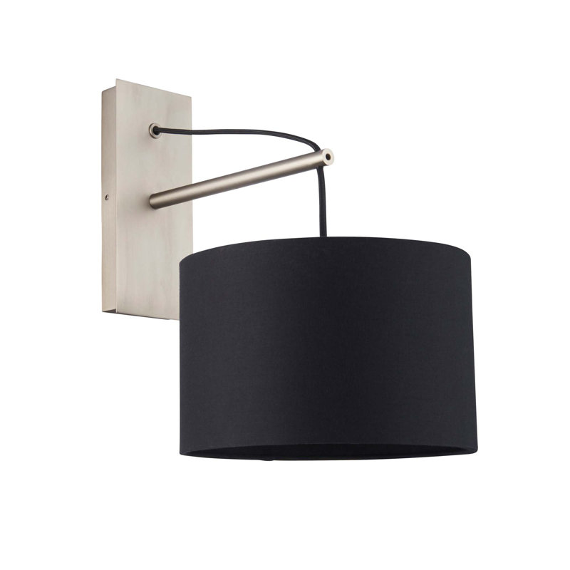 Meggan 1 -Light LED Dimmable Hardwired Armed Sconce, Matte Nickel