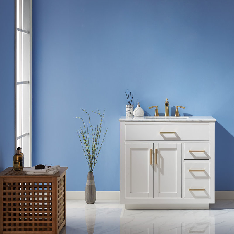 Ensemble de meuble-lavabo simple 36 po Candrice, Blanc, 36"