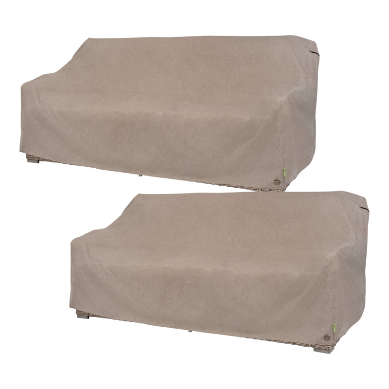 Housse pour causeuse de patio Modern Leisure, imperméable, paquet de 2, L 66 po x l 40 po x H 39 po, grès, Grès