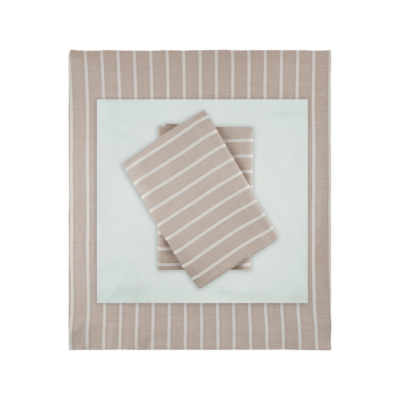 Ensemble de housse de couette en satin de vison clair, 100% coton turc de grande qualité, 1 housse de couette, 1 drap-housse et 2 taies d'oreiller, hypoallergénique