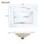 Meuble-lavabo 24 po avec lavabo en céramique. Gain de place pour les petits espaces. 2 tiroirs, 1 porte. Blanc 24 po. Vaste espace de rangement. . Pieds en bois massif. Blanc. Assemblage facile-121109742