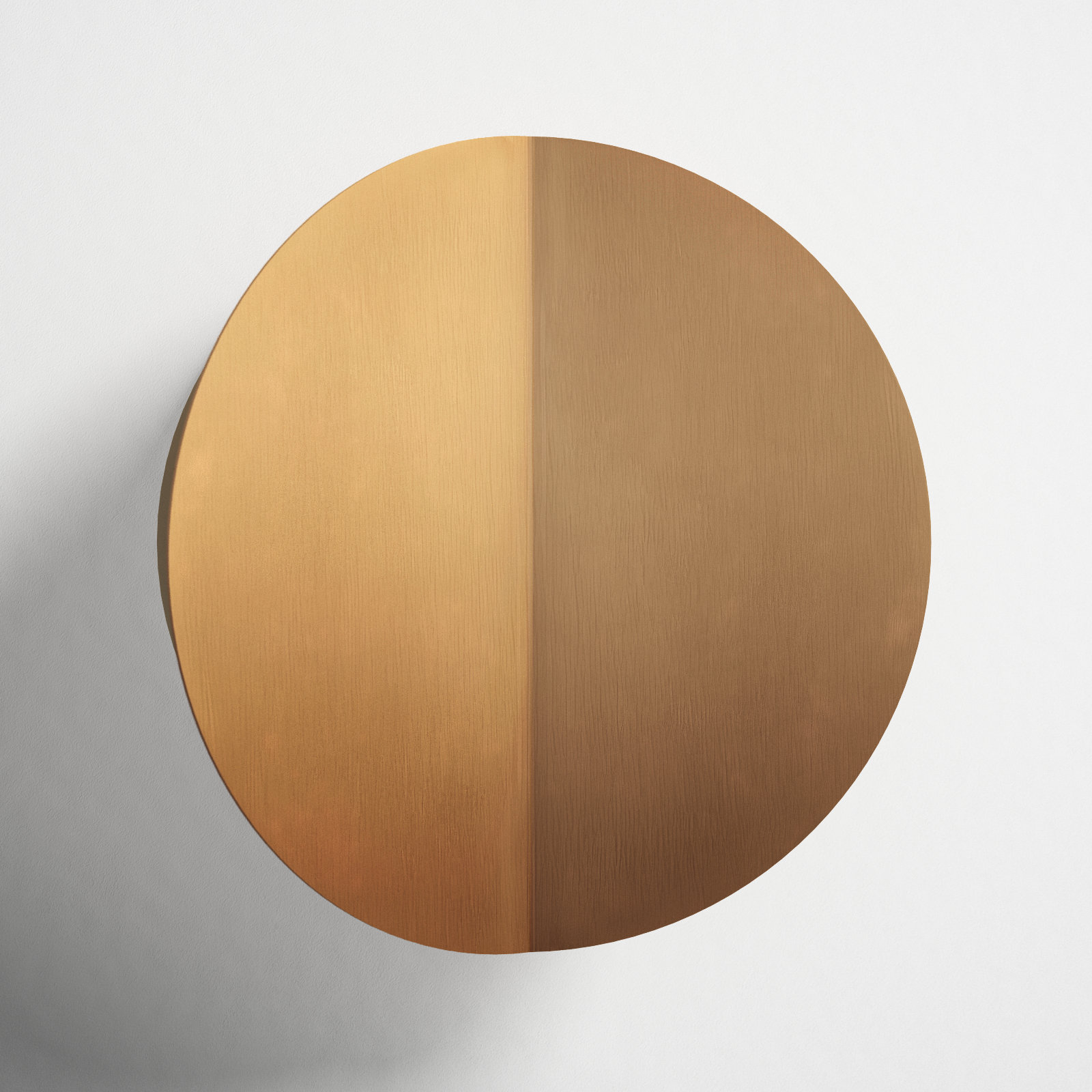 Keef Single Light Flush Mount Sconce, Burnished Brass, Burnished Brass