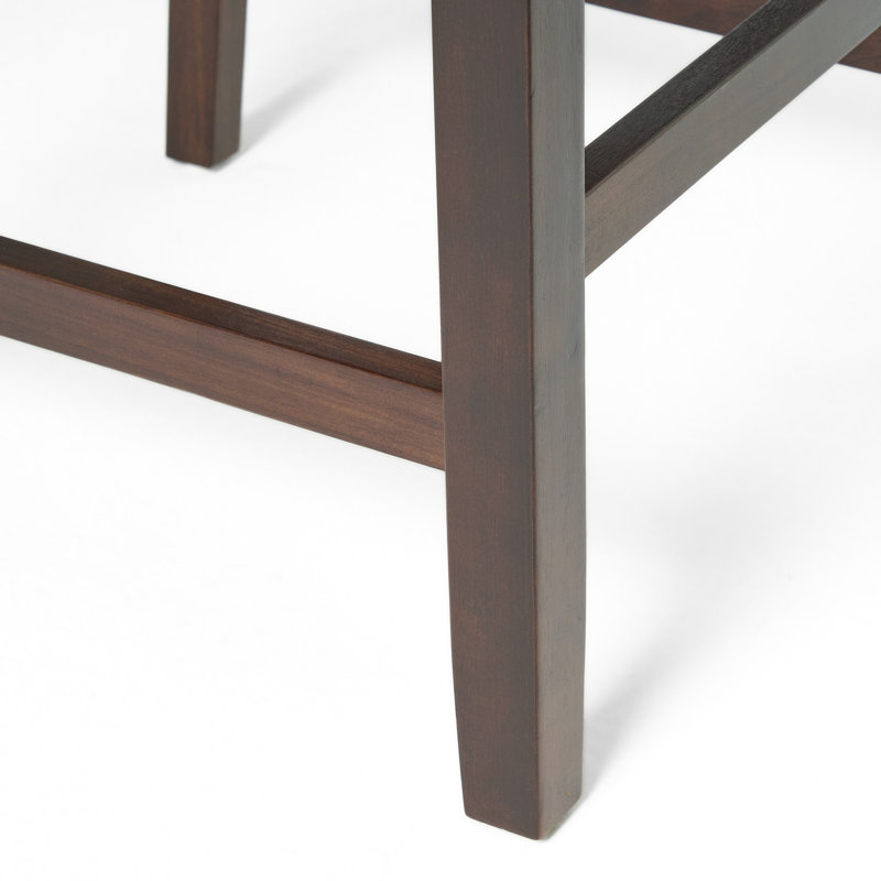 Imala Upholstered Counter Stool with Solid Wood Frame, Beige