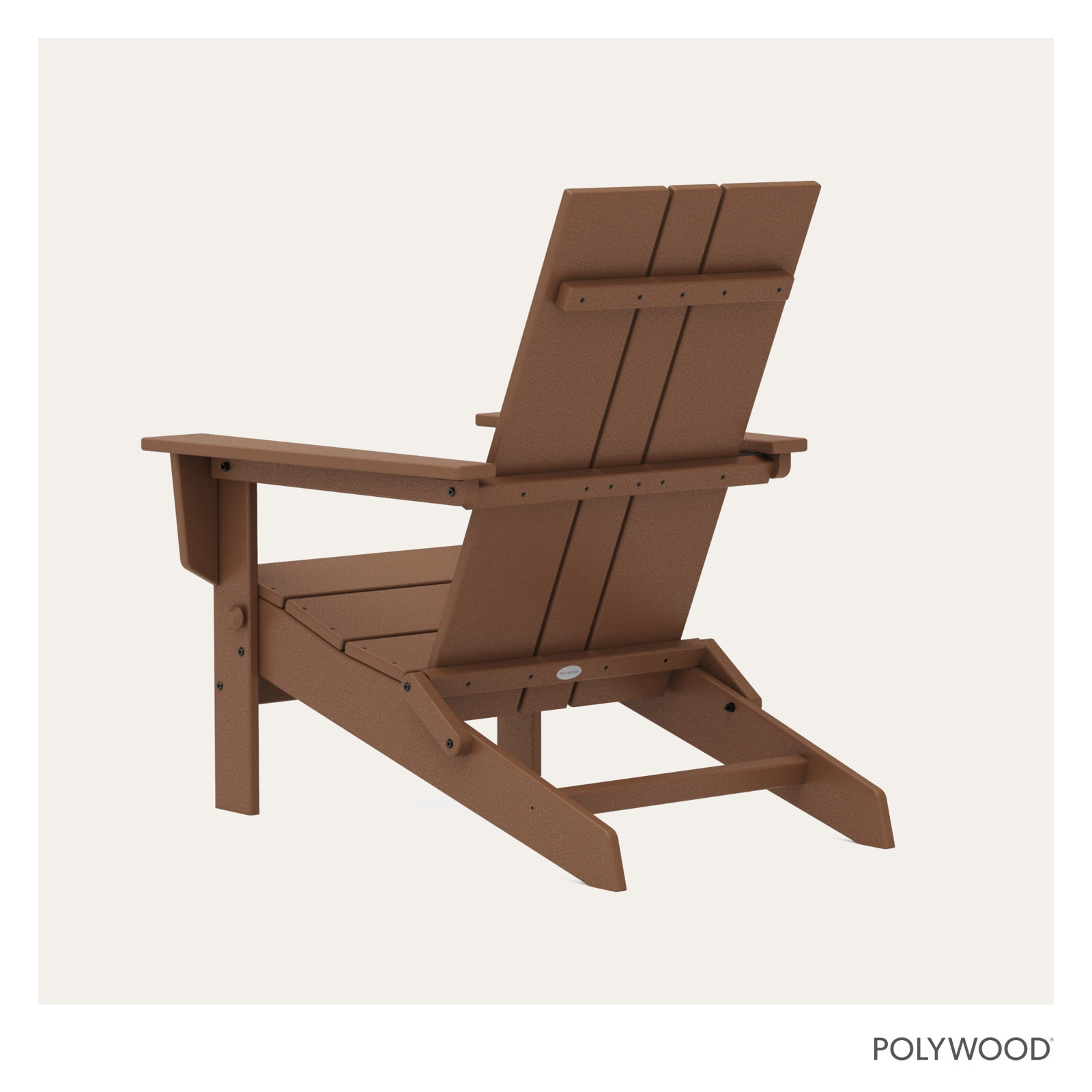 POLYWOOD® Folding Adirondack Chair, Brown