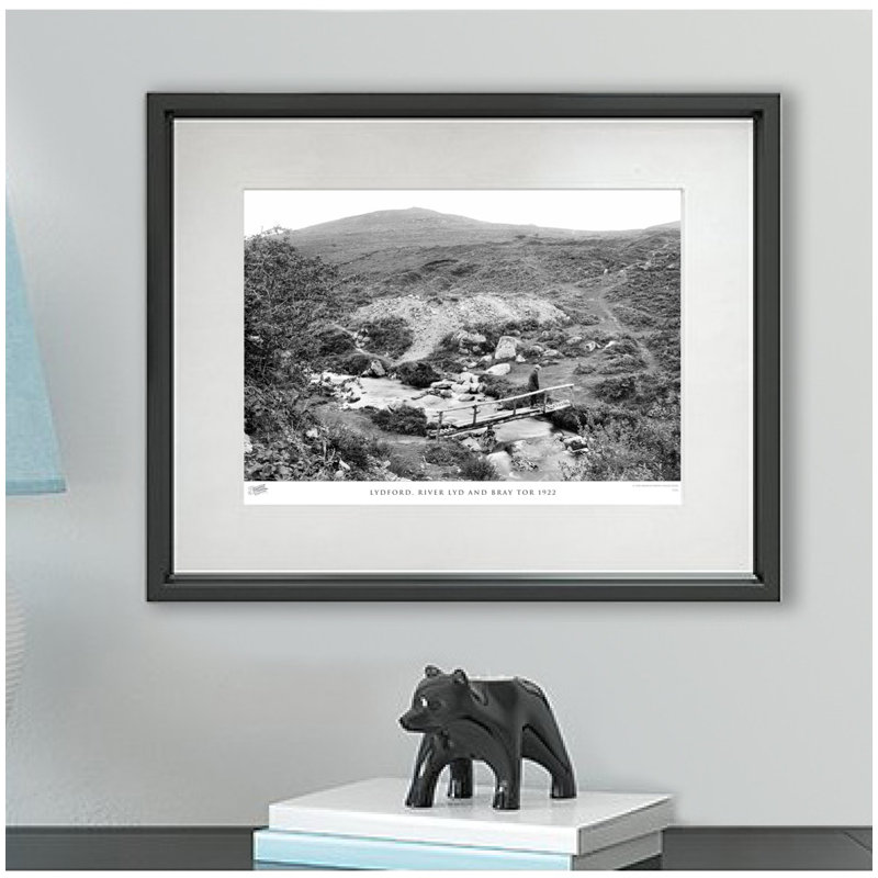 Lydford, River Lyd And Bray Tor 1922 by Francis Frith - Single Picture Frame Print, 28cm H x 36cm W x 2.3cm D