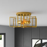 Plafonnier semi-encastré 2 lumières 15,2 po
