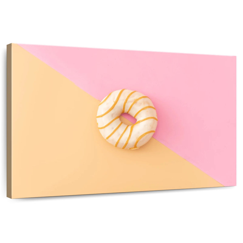Yarlin Caramel Striped Doughnut, 24" H x 36" W