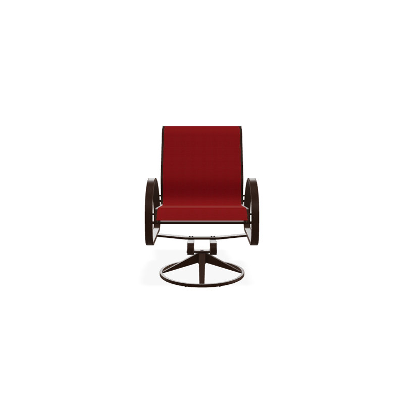 Fauteuil de patio pivotant Hiraku, Rouge 1D Sunbrella®, Kona texturé