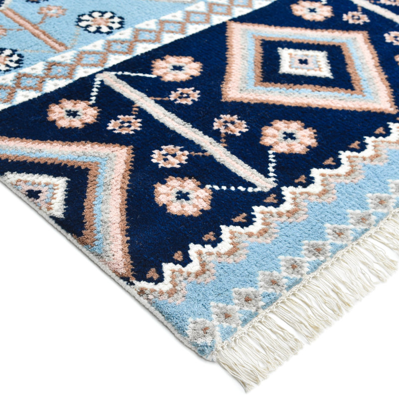 Hudson Hand Knotted Geometric Area Rug, Rectangle 9' x 12'
