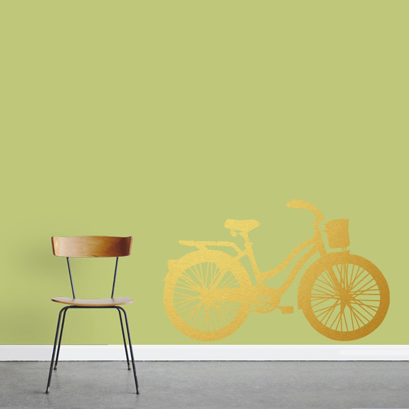 Adhésif décoratif vélo rétro, Or