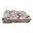 Genuine Marble Block Coffee Table - Arabescato Orobico Rosso Marble, 54" Extra Large