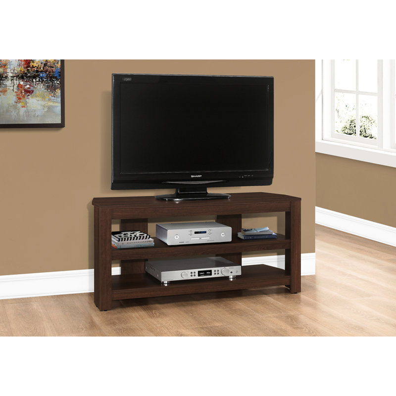 42 Inch Entertainment Center With Shelves, Modern And Stylish Center, Functional Design