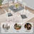 Crestview 5-Piece Counter Height Dining Table Set with Square Table and 4 X-Back Chairs