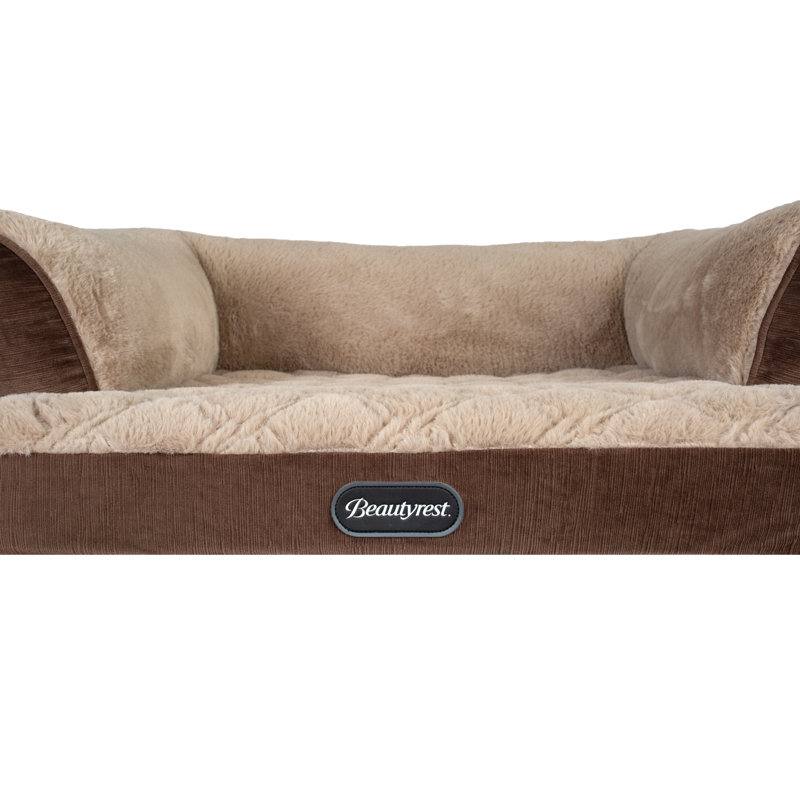 Lit pour animal de compagnie Beautyrest, Brun, Très grand (l 51 po x P 37 po x H 11 po)